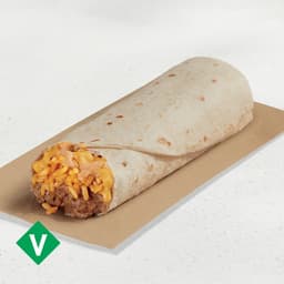 Cheesy Bean and Rice Burrito